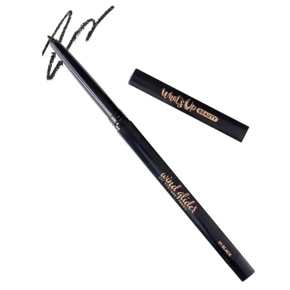 Whats Up Beauty Wind Glider Gel Eyeliner 01 Black Vegan Clean Retractable Pencil